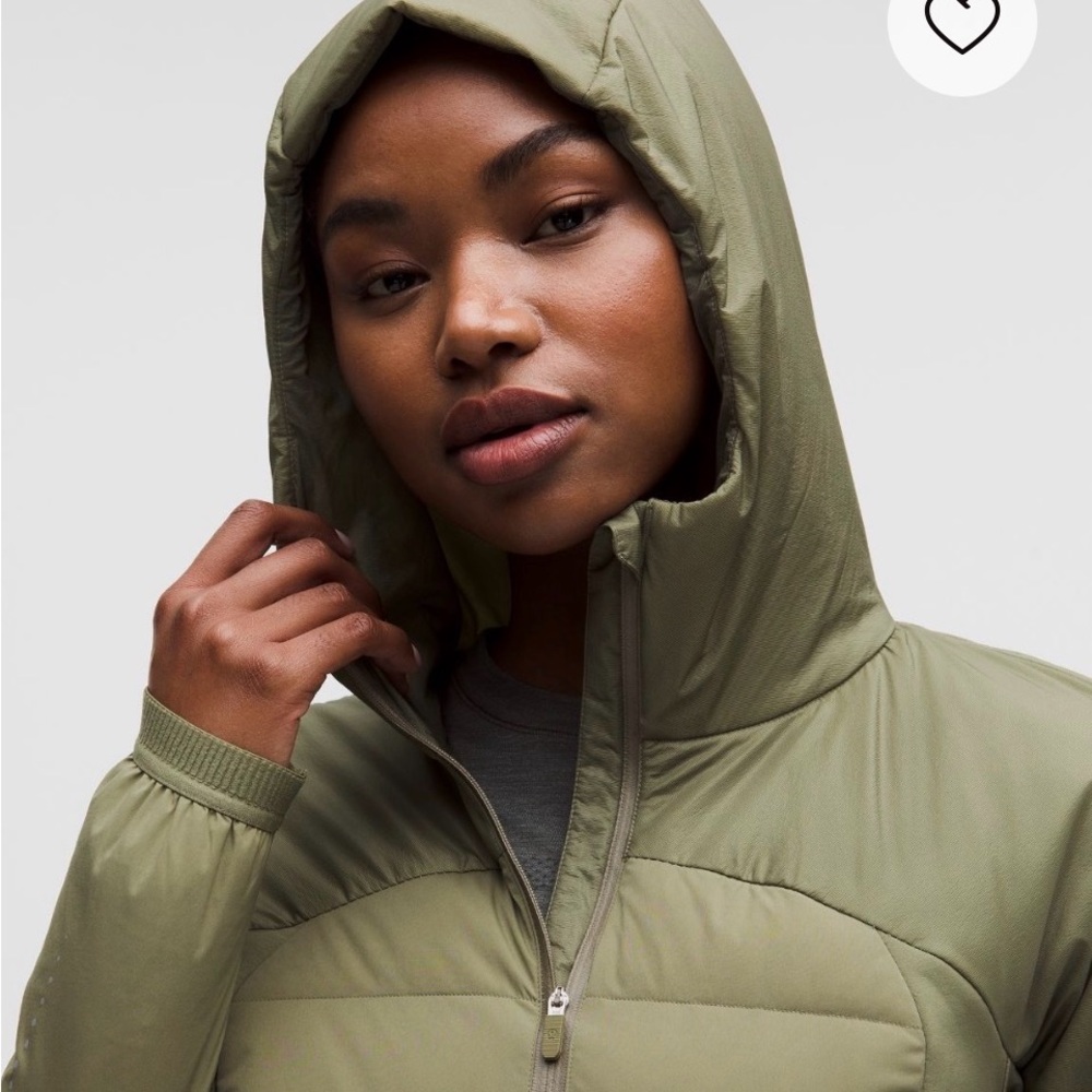 Lululemon Athletica Down For It All Jacket **LIKE NEW** w/ Goose Down Dark Olive - Picture 7 of 13